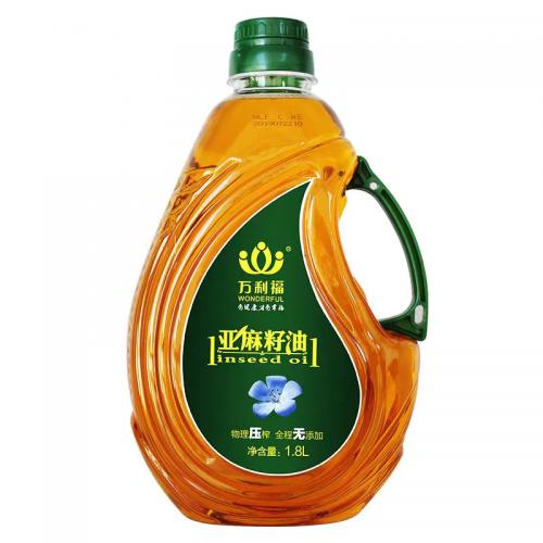 内蒙古亚麻籽油 脱蜡 家庭食用油1.8L 实惠装