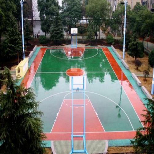 健坤佳体育建设塑胶篮球场 硅pu篮球场 篮球场地坪漆施工